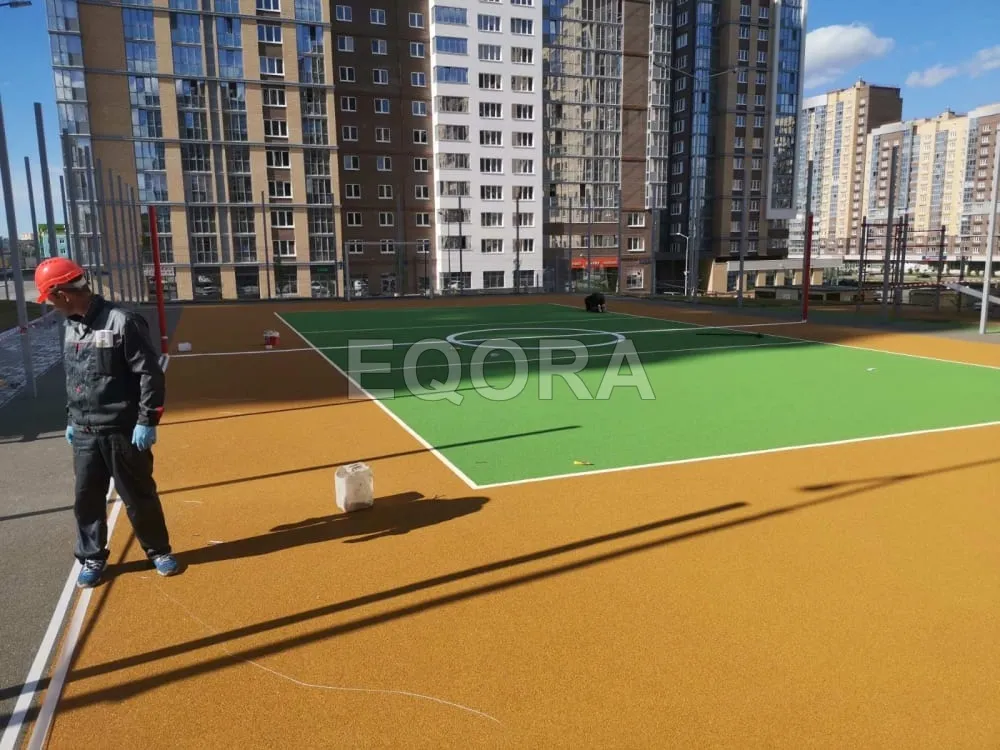 Из чего состоит бесшовное резиновое покрытие в Карабаше?